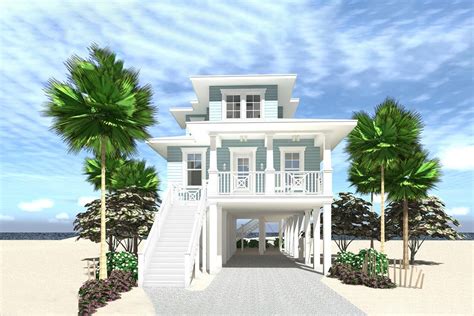 narrow beach house plans